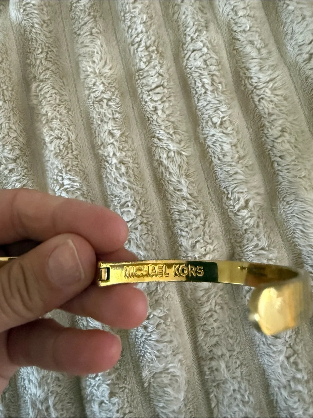 Michael Kors Gold-Tone Hinged Bracelet